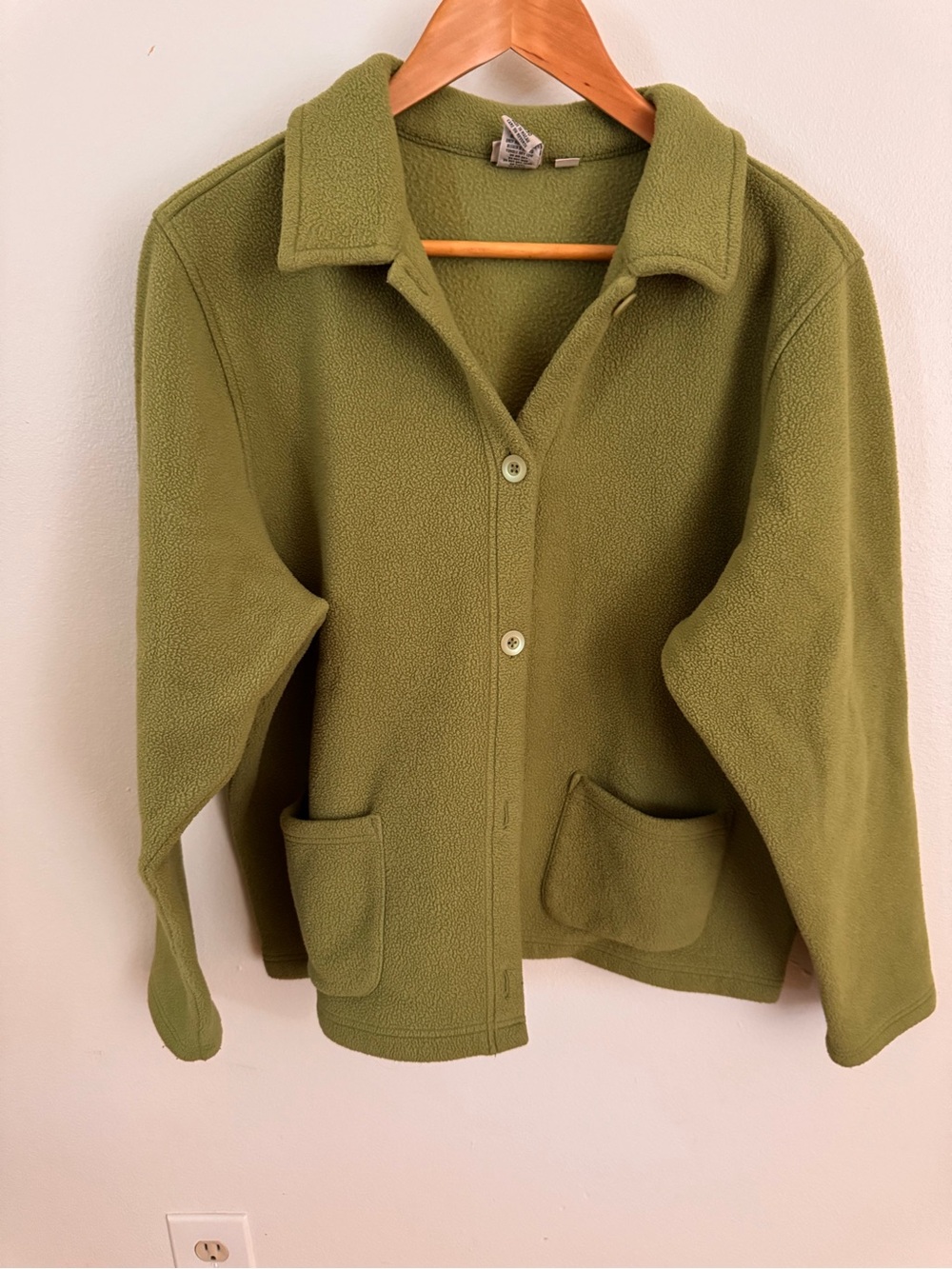 L.L.Bean Women’s Olive Green Fleece Jacket XL